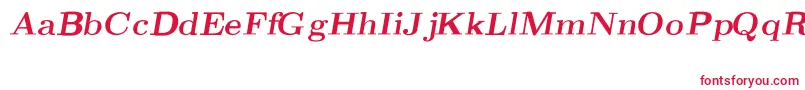 CmRomanBoldslantedext-fontti – punaiset fontit valkoisella taustalla