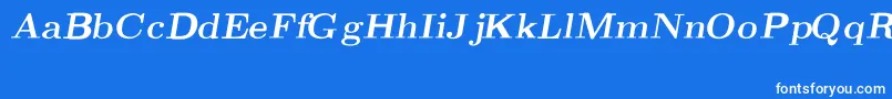 CmRomanBoldslantedext Font – White Fonts on Blue Background