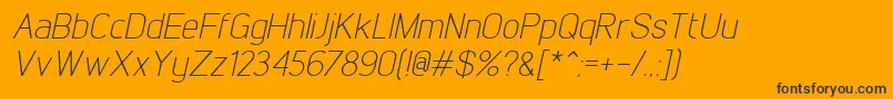 fuente LintelLightitalic – Fuentes Negras Sobre Fondo Naranja