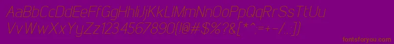 fuente LintelLightitalic – Fuentes Marrones Sobre Fondo Morado