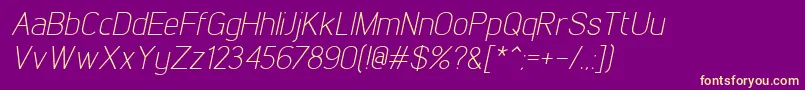 Подробнее о шрифте LintelLightitalic Шрифт LintelLightitalic – жёлтые шрифты на фиолетовом фоне