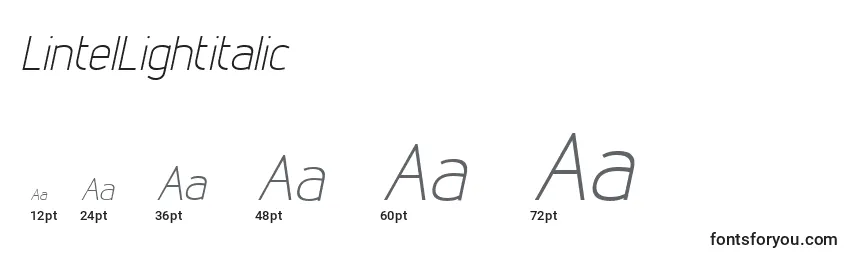 LintelLightitalic Font Sizes
