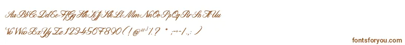 Шрифт CatherineDeBeaumont – коричневые шрифты на белом фоне