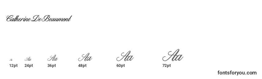 CatherineDeBeaumont Font Sizes