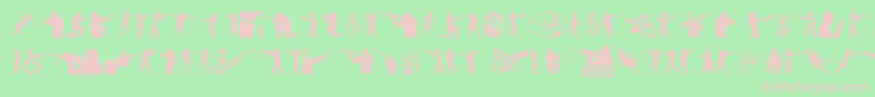 Shooter Font – Pink Fonts on Green Background