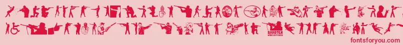 フォントShooter – ピンクの背景に赤い文字