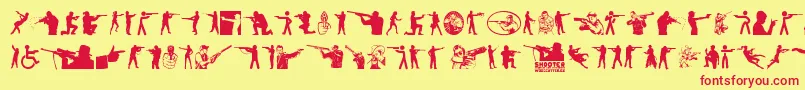 フォントShooter – 赤い文字の黄色い背景