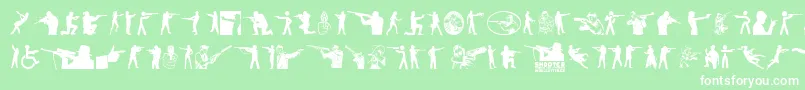 Shooter Font – White Fonts on Green Background