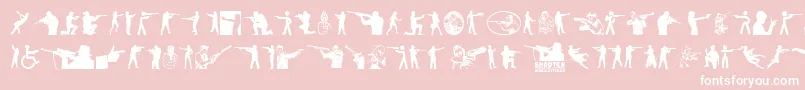 Shooter Font – White Fonts on Pink Background