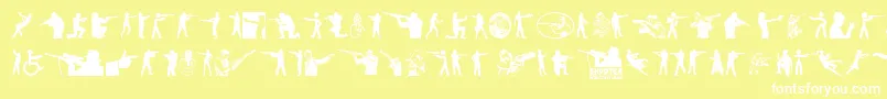 Shooter Font – White Fonts on Yellow Background