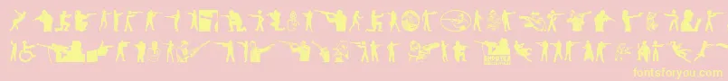 Shooter Font – Yellow Fonts on Pink Background