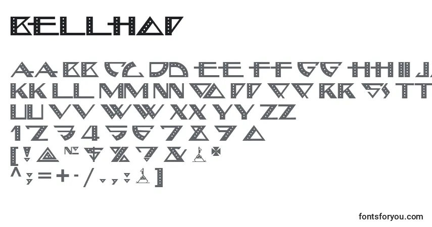 Шрифт Bellhop – алфавит, цифры, специальные символы