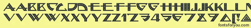 Bellhop Font – Black Fonts on Yellow Background