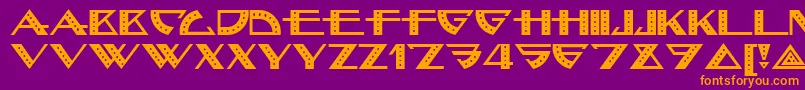 Bellhop Font – Orange Fonts on Purple Background
