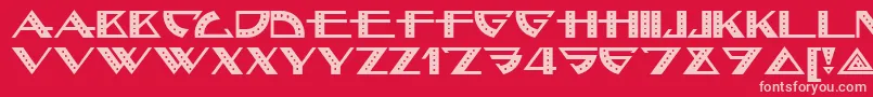 Bellhop Font – Pink Fonts on Red Background