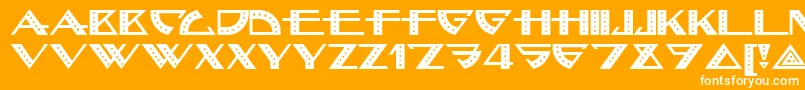 Шрифт Bellhop – белые шрифты на оранжевом фоне