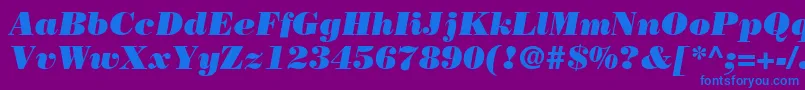 fuente BodoniLtPosterItalic – Fuentes Azules Sobre Fondo Morado