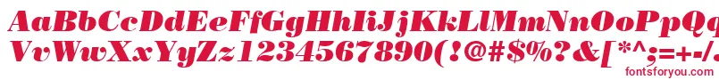 BodoniLtPosterItalic-fontti – punaiset fontit