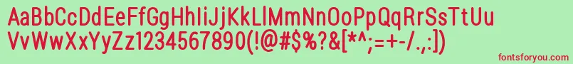 LuginaFpHeavy Font – Red Fonts on Green Background