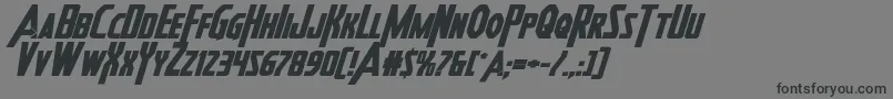 Шрифт Heroesassembleboldexpandital – чёрные шрифты на сером фоне
