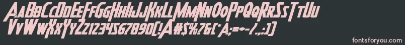 Шрифт Heroesassembleboldexpandital – розовые шрифты на чёрном фоне