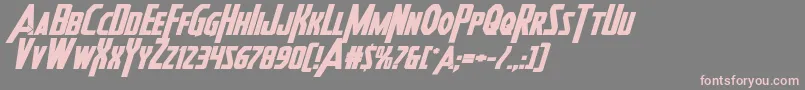 Шрифт Heroesassembleboldexpandital – розовые шрифты на сером фоне