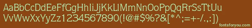 Шрифт StackSsi – зелёные шрифты на коричневом фоне