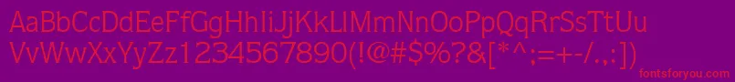 StackSsi Font – Red Fonts on Purple Background