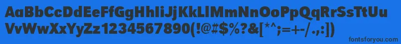 UrwgrotesktextnarBold Font – Black Fonts on Blue Background