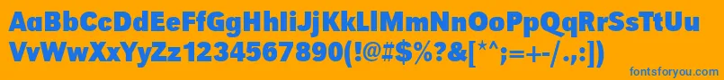 UrwgrotesktextnarBold Font – Blue Fonts on Orange Background