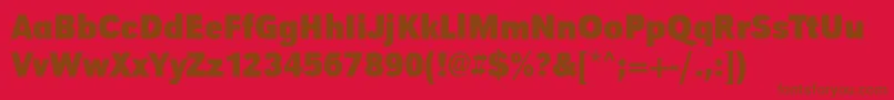 フォントUrwgrotesktextnarBold – 赤い背景に茶色の文字