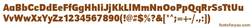 UrwgrotesktextnarBold-Schriftart – Braune Schriften auf weißem Hintergrund