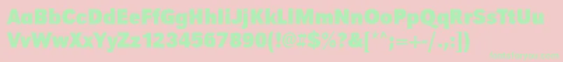 UrwgrotesktextnarBold Font – Green Fonts on Pink Background
