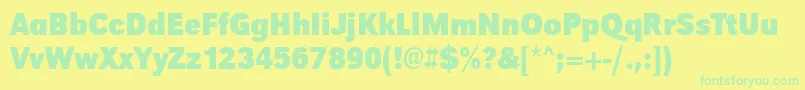UrwgrotesktextnarBold Font – Green Fonts on Yellow Background