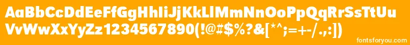 UrwgrotesktextnarBold Font – White Fonts on Orange Background