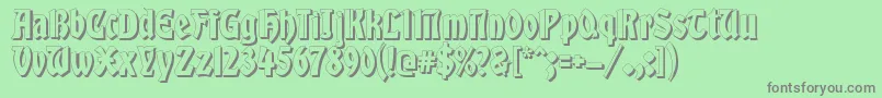 GlobusShadow Font – Gray Fonts on Green Background