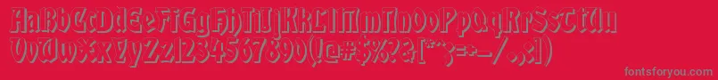 GlobusShadow Font – Gray Fonts on Red Background