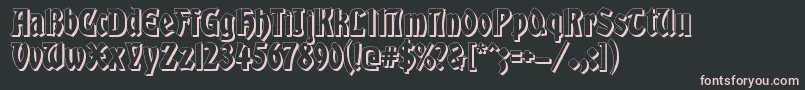 GlobusShadow Font – Pink Fonts on Black Background