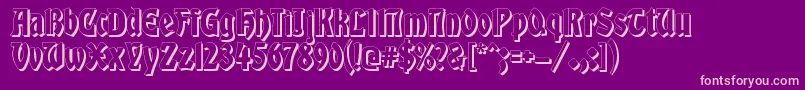 GlobusShadow Font – Pink Fonts on Purple Background