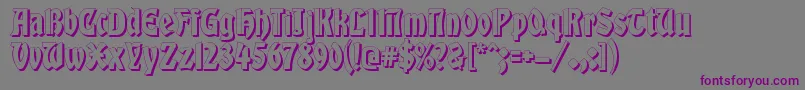 Шрифт GlobusShadow – фиолетовые шрифты на сером фоне