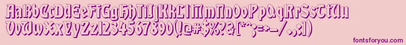 GlobusShadow Font – Purple Fonts on Pink Background