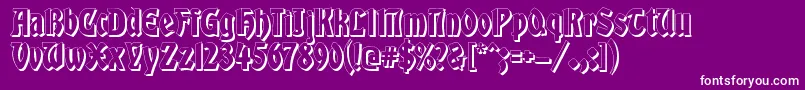 GlobusShadow Font – White Fonts on Purple Background