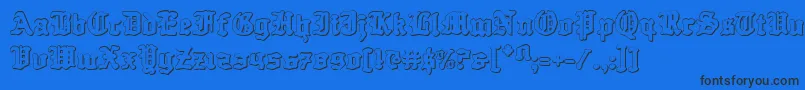 Quest Knight 3D Font – Black Fonts on Blue Background