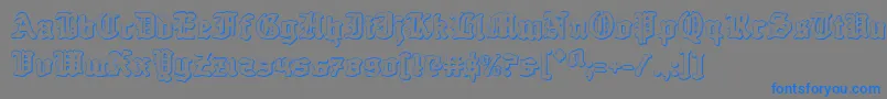 Quest Knight 3D Font – Blue Fonts on Gray Background