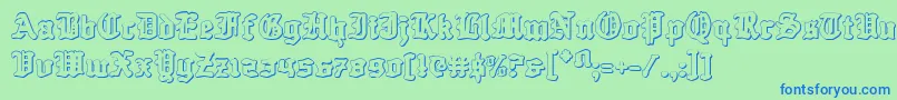 Quest Knight 3D Font – Blue Fonts on Green Background