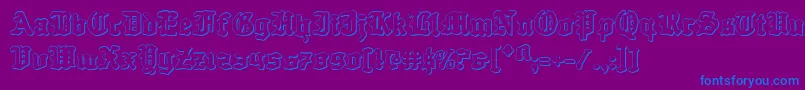 Quest Knight 3D Font – Blue Fonts on Purple Background