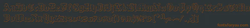 Quest Knight 3D Font – Brown Fonts on Black Background