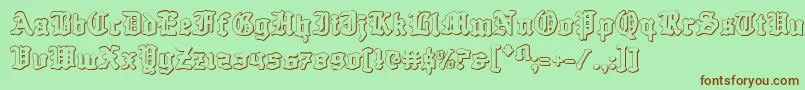 Quest Knight 3D Font – Brown Fonts on Green Background
