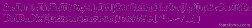 Quest Knight 3D Font – Gray Fonts on Purple Background