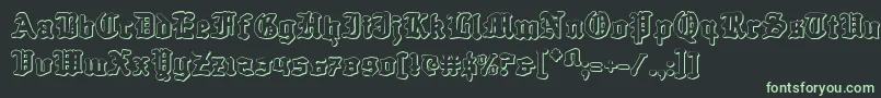 Quest Knight 3D Font – Green Fonts on Black Background